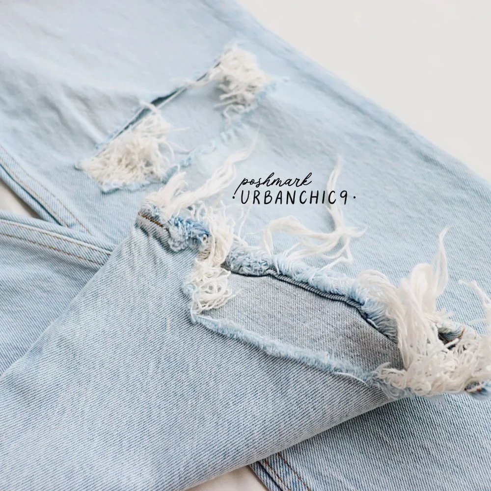 NWT ABERCROMBIE 90s Straight Jean Light Ripped size 30 - Picture 11 of 14